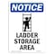 Signmission OSHA Notice, 5" Height, Ladder Storage Area Sign With Symbol, 5" X 3.5", Portrait OS-NS-D-35-V-13947 - alternate 1